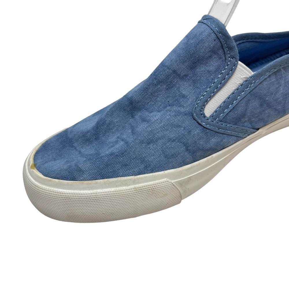 LAM Blue Canvas White Wall Loafers Slip On Mules Flats Casual Shoes sz 7.5 - Picture 11 of 16